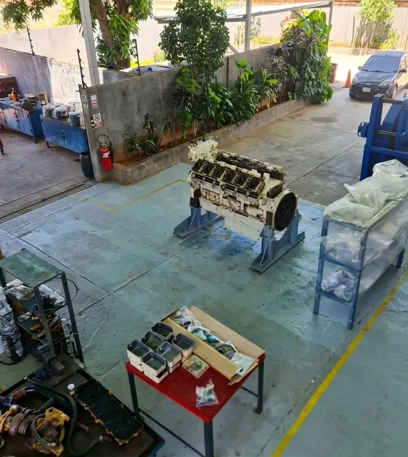 Industrial hydraulic repair workshop